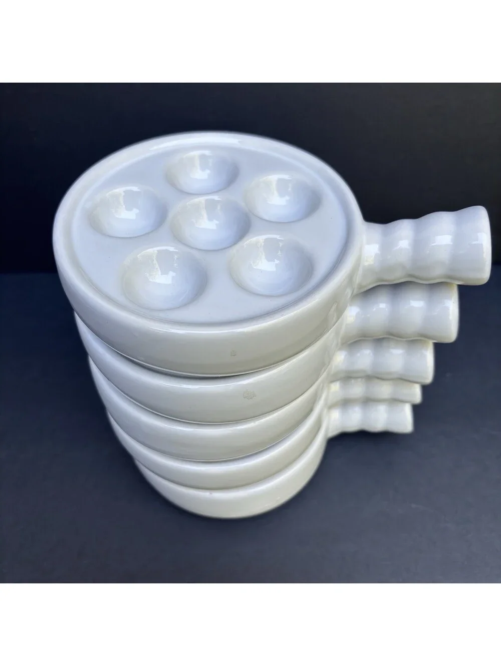 Escargot Dishes 5 Set Snail Plates With Handles, Scallops Mussels Bakeware